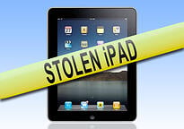 Stolen iPad sign 
