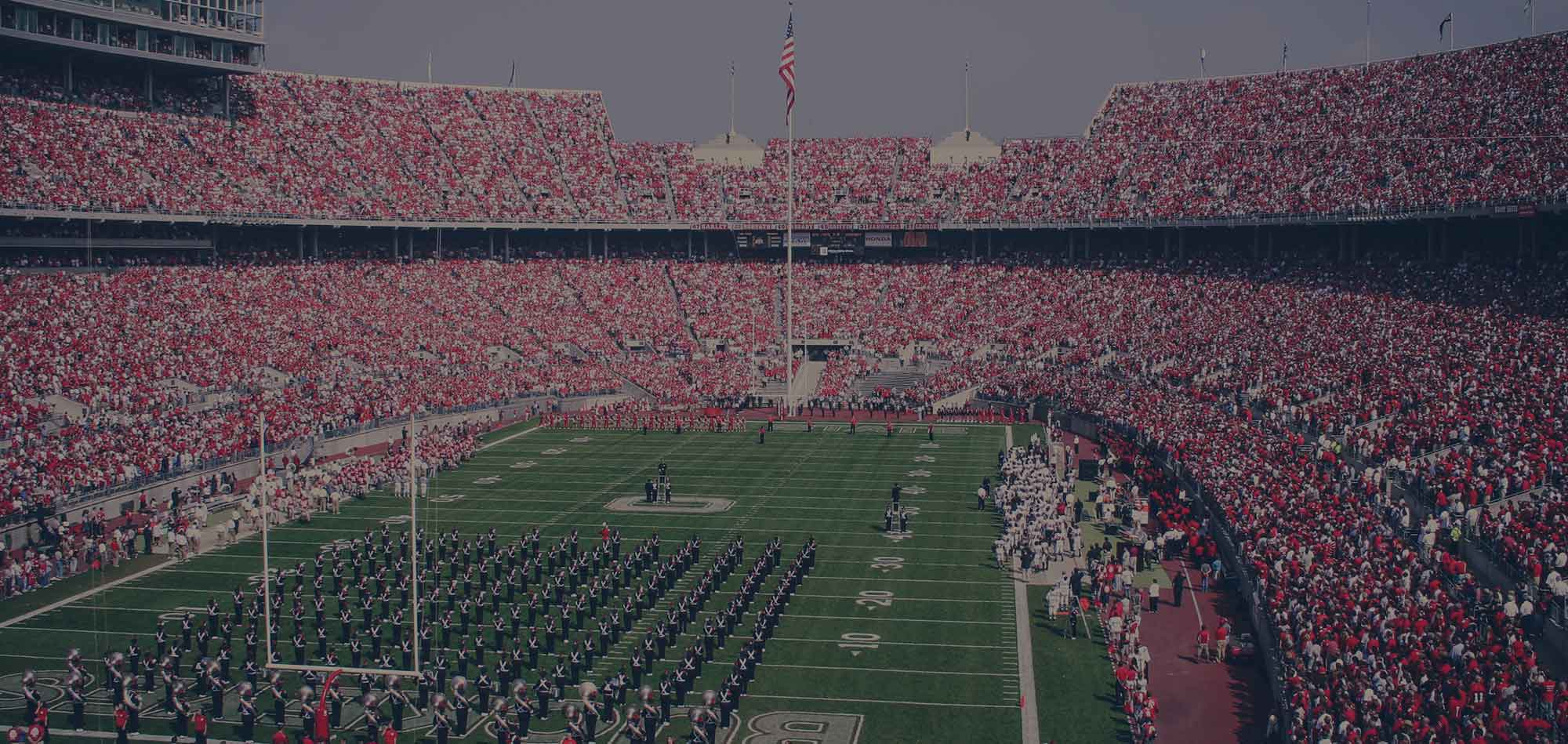 Ohio State University Football Stadium packed with fans on game day